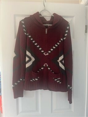 Vintage Zip Up Sweater